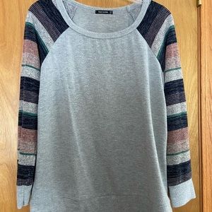 Striped sleeve top